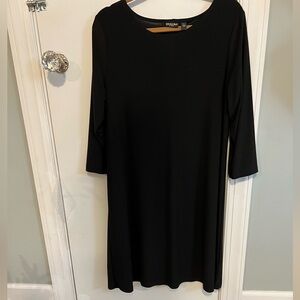 Effortless Style by Citiknits Black Shift Dress Sz Lg